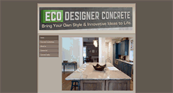 Desktop Screenshot of ecodesignerconcrete.com